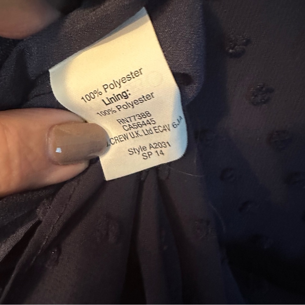 J. Crew navy blue dress size 14 petite - Picture 10 of 12